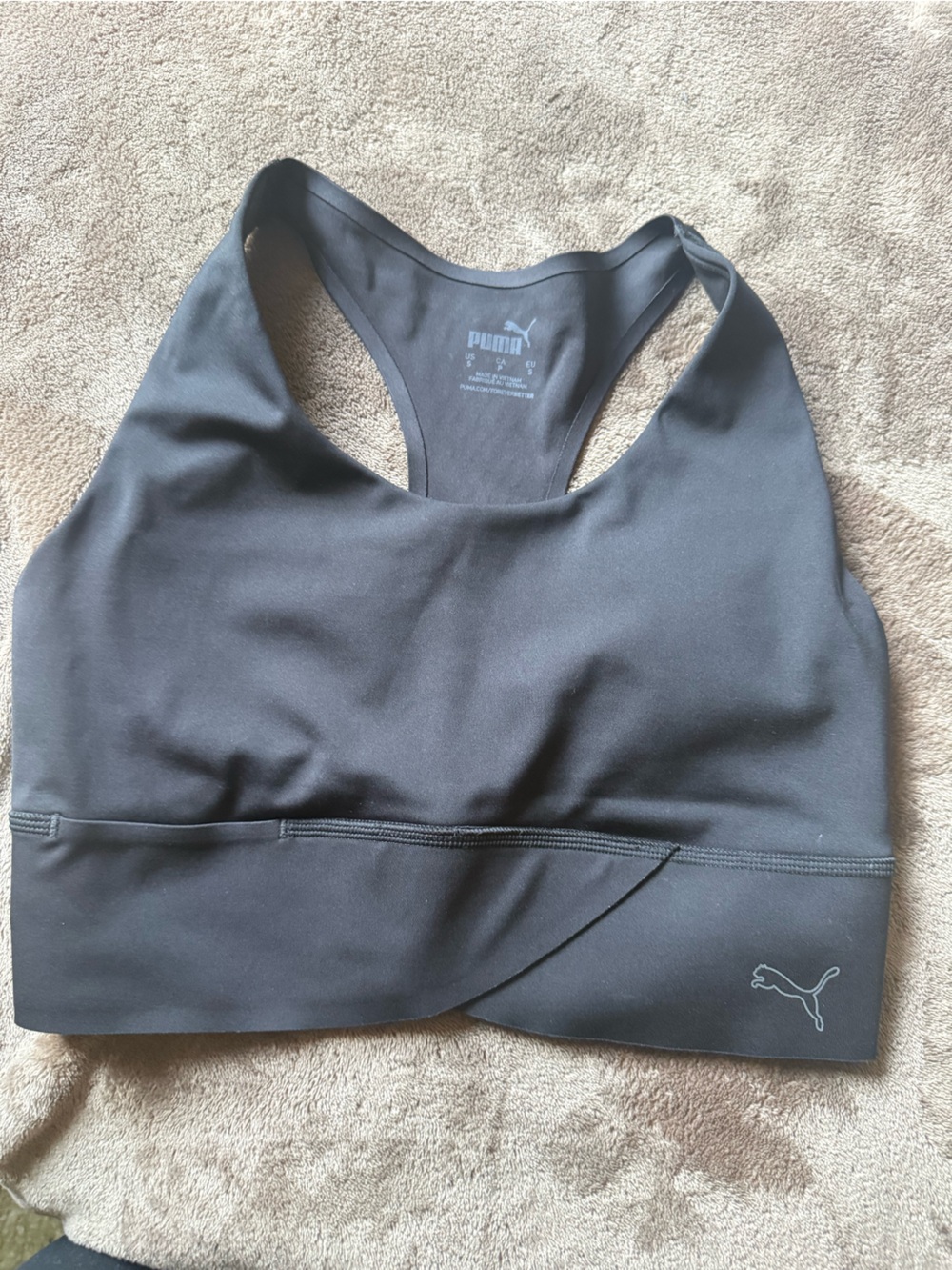 Puma Black Racerback Sports Bra